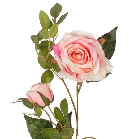7141/9139-10/5Р Роза искусственная 1 голова, 2 бутона, h69см, светл.розов.