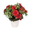 ЦС145 (Sale) Цветок весенний искусственный красный, h30см, в кашпо d11см