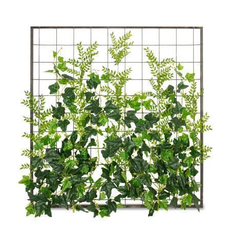 ФТС143 Фитостена Зелень микс на металлической сетке с закрепленными растениями, за 1кв.м