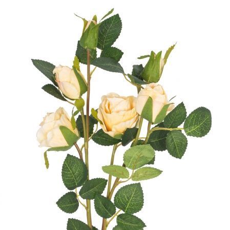 7141/9191-10/13 Роза искусственная Ретро, 4 головы, 2 бутона, h60см, персиковая