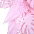 Л54-1(з.) Лиана с тропическими листьями (розовая) L110см, свес 150см