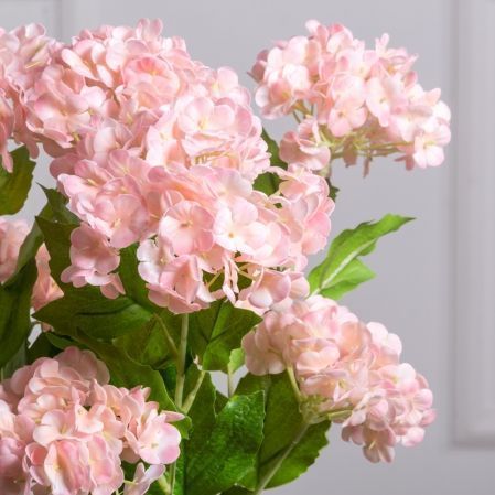 7141А/0443-15/1(F) Калина цветущая искусственная ветка 2 соцветия(латекс), h68см, розовая