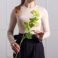 7141А/0443-15/9Р(F) Калина цветущая искусственная ветка 2 соцветия(латекс), h68см, зеленая
