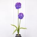 7141А/0033-5/8 Лук декоративный искусственный 2 головы  d10см, h95см, сиреневый