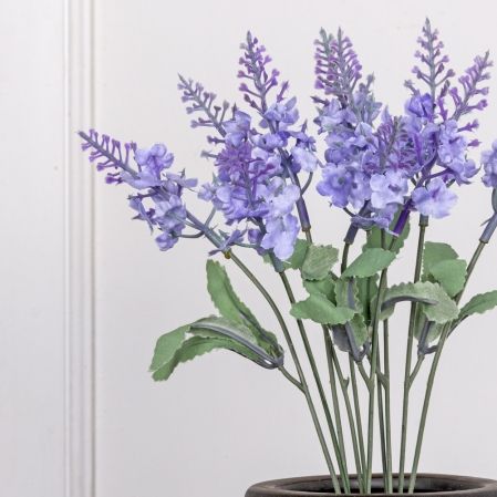 7142/0016-1 Лаванда искусственная куст 10 частей h31см, сириневая/фиолетовая/белая