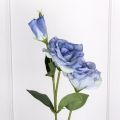 7141А/9149-04/10(Уценка) Эустома искусственная 2 головы, 1 бутон, h67см, голубая