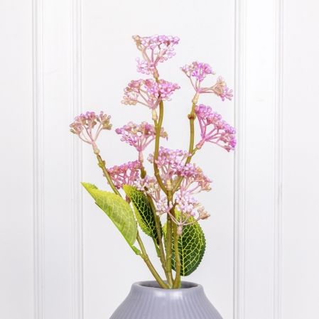 7143/А2783-54М(Sale) Ягоды с листьями искусственные куст 5 частей, h50см (микс)