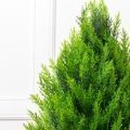 Т068/467(з)(Пр) Туя искусственная конус Платинум h68см на основании