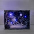807/050-1(Sale) Интерьерная картина Снежный вечер со светодиодами