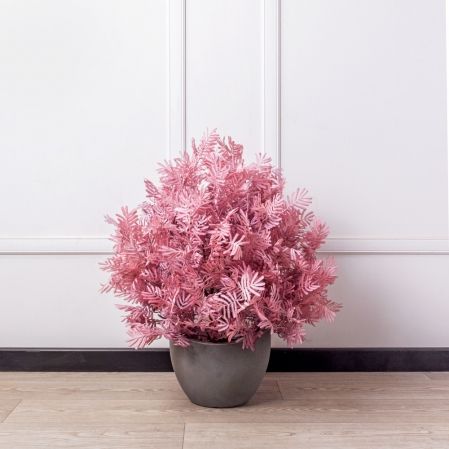 070/К/505 Альбиция искусственная куст h70см, пепельно-розовая