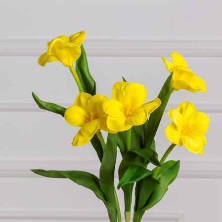 7141А/0443-02/3Р(АКЦИЯ) Тюльпан распустившийся искусственный d8см, h50см, желтый