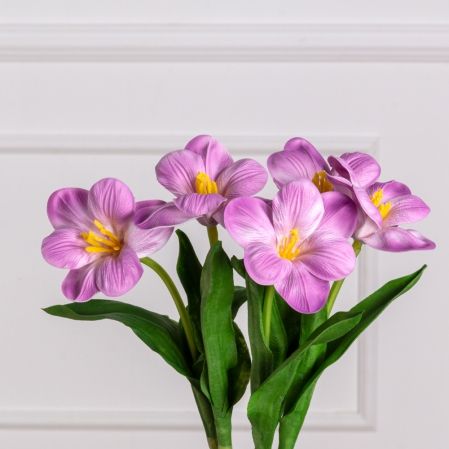 7141А/0443-02/8Р(АКЦИЯ) Тюльпан распустившийся искусственный d8см, h50см, сиреневый
