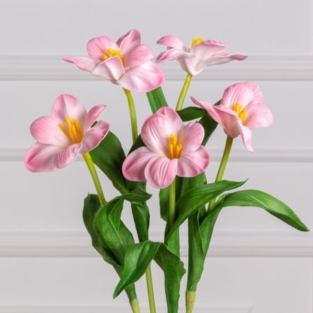 7141А/0443-02/1Р(АКЦИЯ) Тюльпан распустившийся искусственный d8см, h50см, розовый