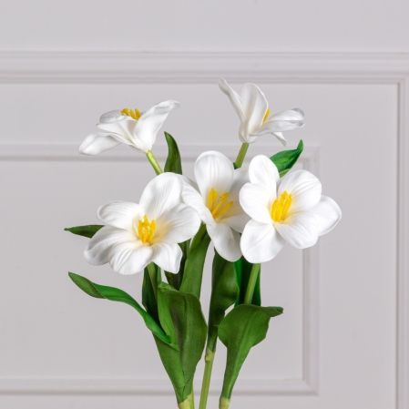 7141А/0443-02/23Р(АКЦИЯ) Тюльпан распустившийся искусственный d8см, h50см, белый