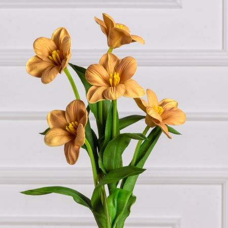 7141А/0443-02/24Р(АКЦИЯ) Тюльпан распустившийся искусственный d8см, h50см, бежевый