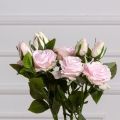 7141А/0443-18/1Р(Уценка) Роза искусственная 1 голова d9см, 1 бутон, h53см, розовая (латекс)