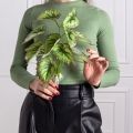 7143/0901-01/1(F) Бегония искусственная куст 12 листов h37см (32+5) салатовая
