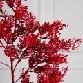 7143/0041-10/11(F)(Акция) Ветка искусственная Мини самшит h97см, бордовая