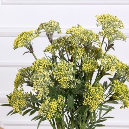 7141А/0443-04/3Р(F) Ветка цветущая искусственная 5 соцветий, h53см, желтая