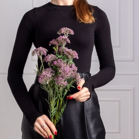 7141А/0443-04/8Р(F) Ветка цветущая искусственная 5 соцветий, h53см, сиренев.