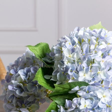 7141А/0443-24/10(F) Гортензия искусственная 1 голова d18см, h47см, голубая