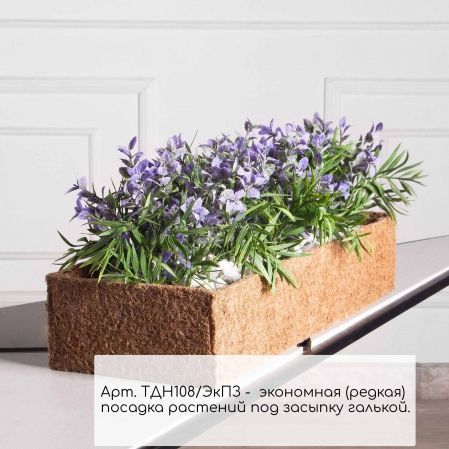 ТДН108ЭкПЗ(Пр)(F) Композиция искусственная с погонатерумом в кокосовом боксе 50х20х10см ТДН108ЭкПЗ(Пр)(F) Композиция искусственная с погонатерумом в кокосовом боксе 50х20х10см