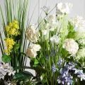 К105(з)(Пр)(F) Композиция искусственная Цветочный луг в кокосовом боксе 105х10х10см
