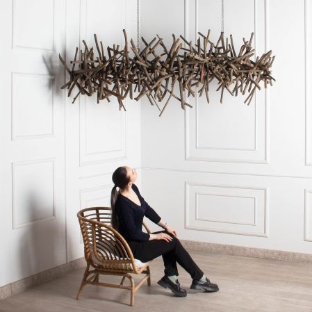 БТФ025(з)(F) Композиция декоративная со стволами 110хh75см