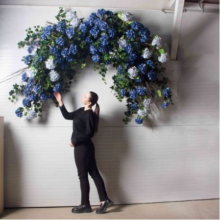 ДЛ165(Пр)(Fix)(F) Декор входной группы цветочный L100см на прутьях,пристенный