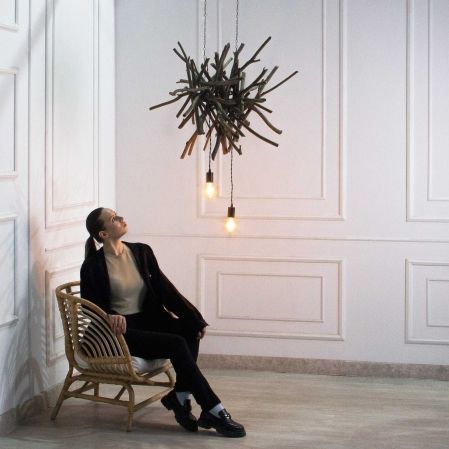 812/ПД/РН/СВ01/01(F) Подвес с натуральными корягами с подсветкой L65см h75см 812/ПД/РН/СВ01/01(F) Подвес с натуральными корягами с подсветкой L65см h75см