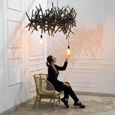 812/ПД/РН/СВ01/02(F) Подвес с натуральными корягами с подсветкой L100см h75см 812/ПД/РН/СВ01/02(F) Подвес с натуральными корягами с подсветкой L100см h75см