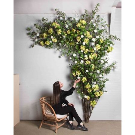 ДЛ168(Fix)(Пр)(F) Декор входной группы цветочный h310см на прутьях,пристенный