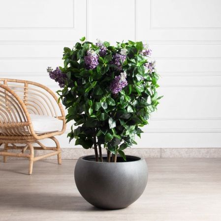 090/К/460/633(Пр)(F) Сирень искусственная куст (латекс) h90см, сиреневая