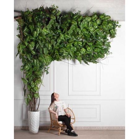 ДЛ167(з)(Пр)(Fix)(F) Декор входной группы тропический h360см на прутьях, пристенный