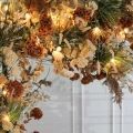 ДЛ170/СВ04(Пр)(Fix)(F)Декор входн.груп. h300см н/прутьях,пристенный c ретро-гирляндой,беж-террак.