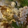 ДЛ176/СВ03(Пр)(Fix)(F) Декор вход. группы h300см на прутьях, пристен. с гирляндой "Роса", бежевый