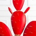 КА06/3(з)(F) Кактус искусственный Опунция h100см на основании, красный