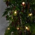 ДЛ183/СВ04(Пр)(Fix)(F)Декор вход.груп. хвойный с ягодами h290см н/прутьях, прист.с ретро-гирляндой