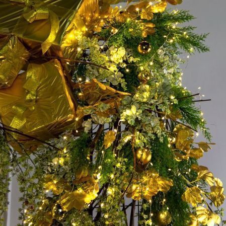 ДЛ189/СВ03т(Пр)(Fix)(F)Декор вход.группы h210см н/прутьях,прист.с гирляндой "Роса".золото ДЛ189/СВ03т(Пр)(Fix)(F)Декор вход.группы h210см н/прутьях,прист.с гирляндой "Роса".золото