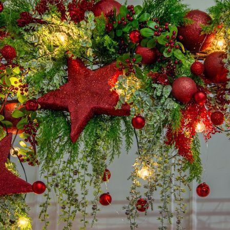 ДЛ190/СВ04(Пр)(Fix)(F)Декор вход.груп.h210см н/прутьях,прист.с ретро-гирлянд.,со звездами и шарами ДЛ190/СВ04(Пр)(Fix)(F)Декор вход.груп.h210см н/прутьях,прист.с ретро-гирлянд.,со звездами и шарами