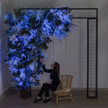 ДЛ187/СВ03с(Пр)(Fix)(F)Декор вход.группы h290см н/прутьях, прист.с гирляндой "Роса",бело-синий ДЛ187/СВ03с(Пр)(Fix)(F)Декор вход.группы h290см н/прутьях, прист.с гирляндой "Роса",бело-синий