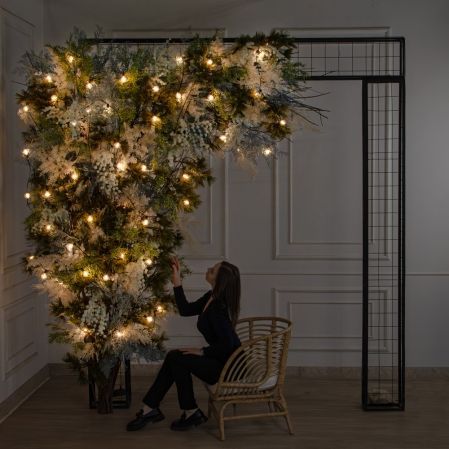 ДЛ187/СВ04(Пр)(Fix)(F)Декор вход.группы h290см н/прутьях, прист.с ретро-гирляндой,бело-синий ДЛ187/СВ04(Пр)(Fix)(F)Декор вход.группы h290см н/прутьях, прист.с ретро-гирляндой,бело-синий