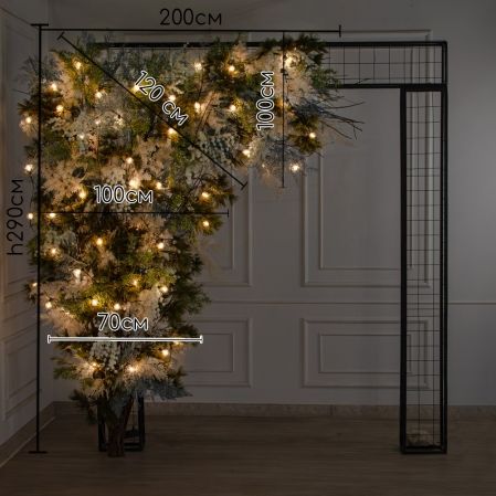 ДЛ187/СВ04(Пр)(Fix)(F)Декор вход.группы h290см н/прутьях, прист.с ретро-гирляндой,бело-синий ДЛ187/СВ04(Пр)(Fix)(F)Декор вход.группы h290см н/прутьях, прист.с ретро-гирляндой,бело-синий