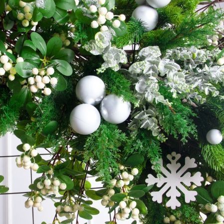 ДЛ191(Пр)(Fix)(F)Декор вход.группы h170см н/прутьях, прист.с белыми шарами ДЛ191(Пр)(Fix)(F)Декор вход.группы h170см н/прутьях, прист.с белыми шарами