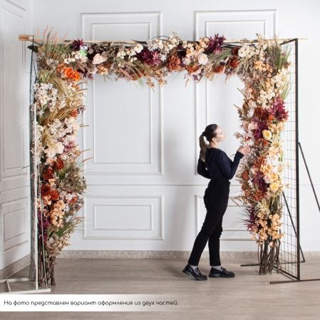 ДЛ170-1(з)(F) Декор входной группы h275 х L133 см на прутьях, пристен.,разборный бежево-терракот. ДЛ170-1(з)(F) Декор входной группы h275 х L133 см на прутьях, пристен.,разборный бежево-терракот.