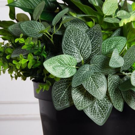 К503-1(з)(F) Композиция искусственная с калатеей h 40 d 60 в тех.кашпо d 32