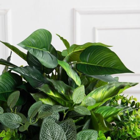 К503-1(з)(F) Композиция искусственная с калатеей h 40 d 60 в тех.кашпо d 32