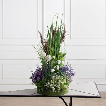 ВМ105-3(з)(F) Композиция искусственная Цветочный луг h100 d50см на вставке