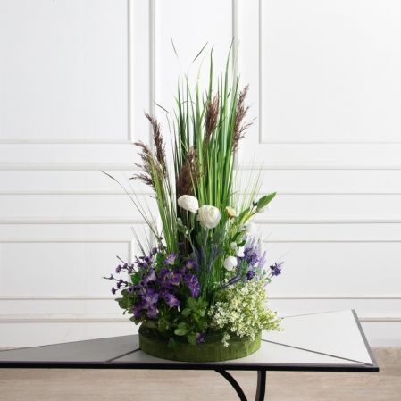 ВМ105-3(з)(F) Композиция искусственная Цветочный луг h100 d50см на вставке