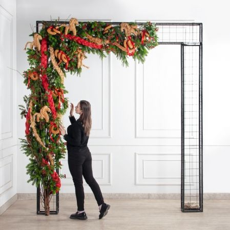 ДЛ193(Пр)(Fix)(F)Декор вход.группы h280см н/прутьях, прист.,в русском стиле